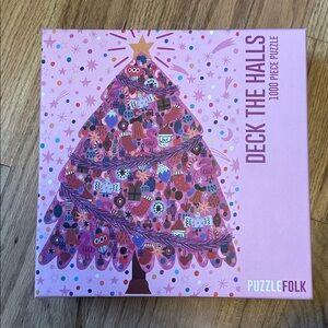 PuzzleFolk Deck The Halls 1000 piece Puzzle  *New in box